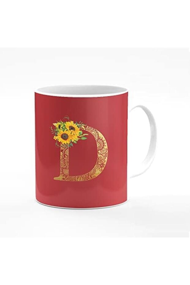Designer Printed Coffee Mug 11oz Ceramic Personalised Gift Mugs Cup - Custom Monogram Init