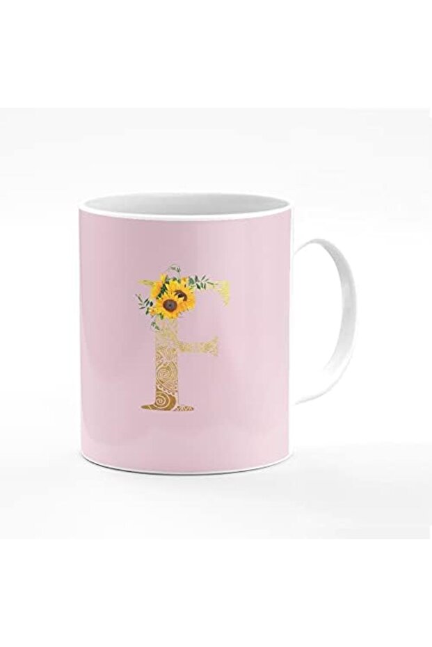 Designer Printed Coffee Mug 11oz Ceramic Personalised Gift Mugs Cup - Custom Monogram Init
