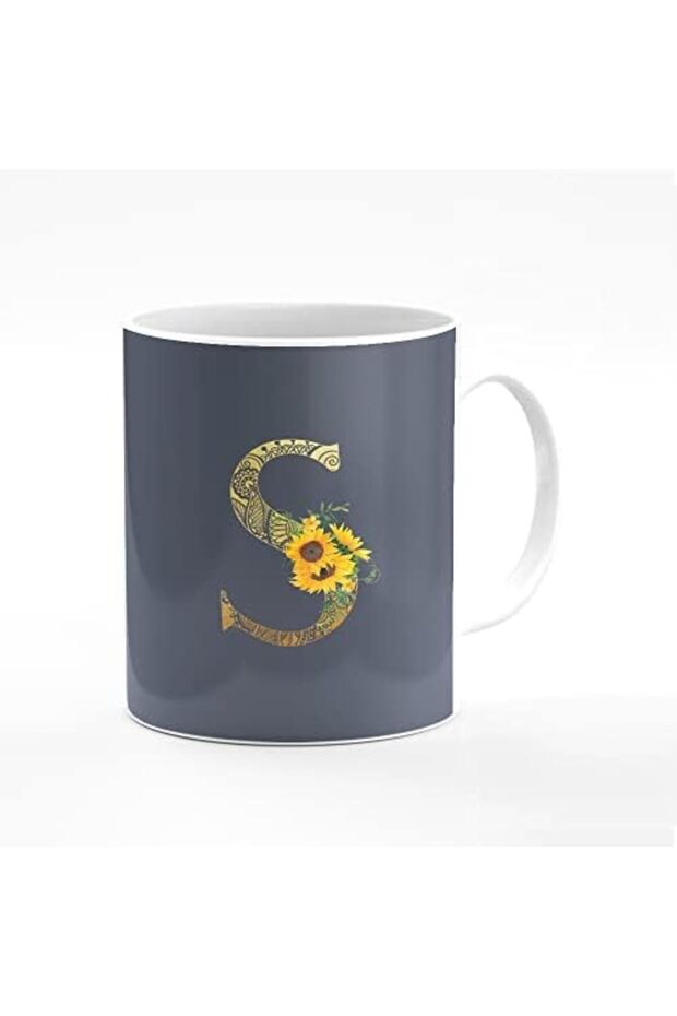 Designer Printed Coffee Mug 11oz Ceramic Personalised Gift Mugs Cup - Custom Monogram Init