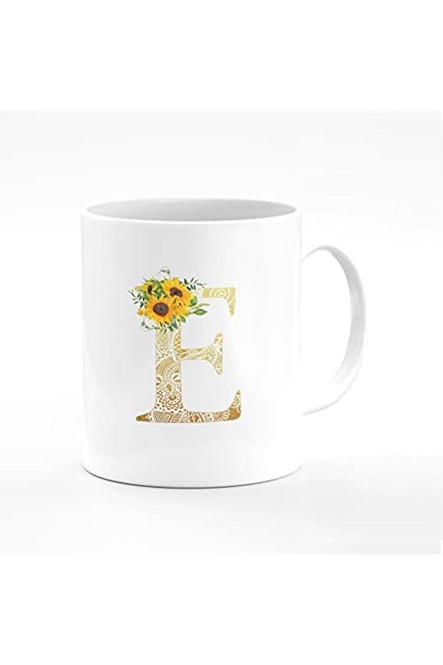 Designer Printed Coffee Mug 11oz Ceramic Personalised Gift Mugs Cup - Custom Monogram Init