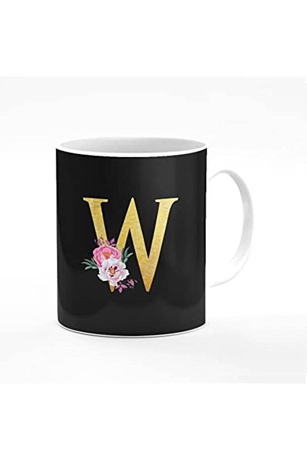 Designer Printed Coffee Mug 11oz Ceramic Personalised Gift Mugs Cup - Custom Monogram Init