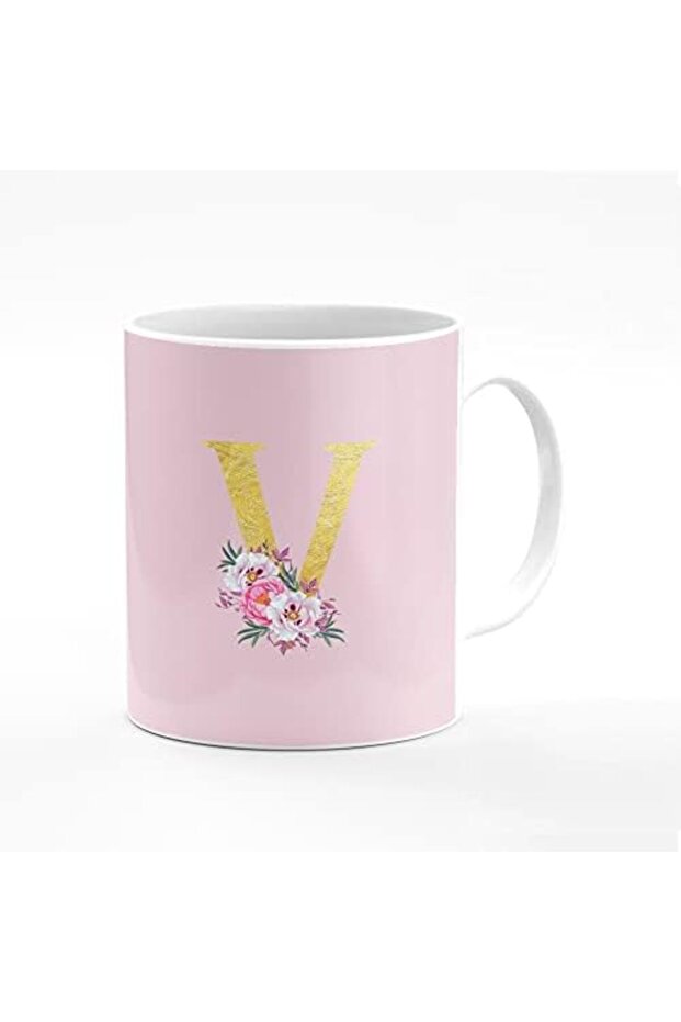 Designer Printed Coffee Mug 11oz Ceramic Personalised Gift Mugs Cup -Custom Monogram Initi