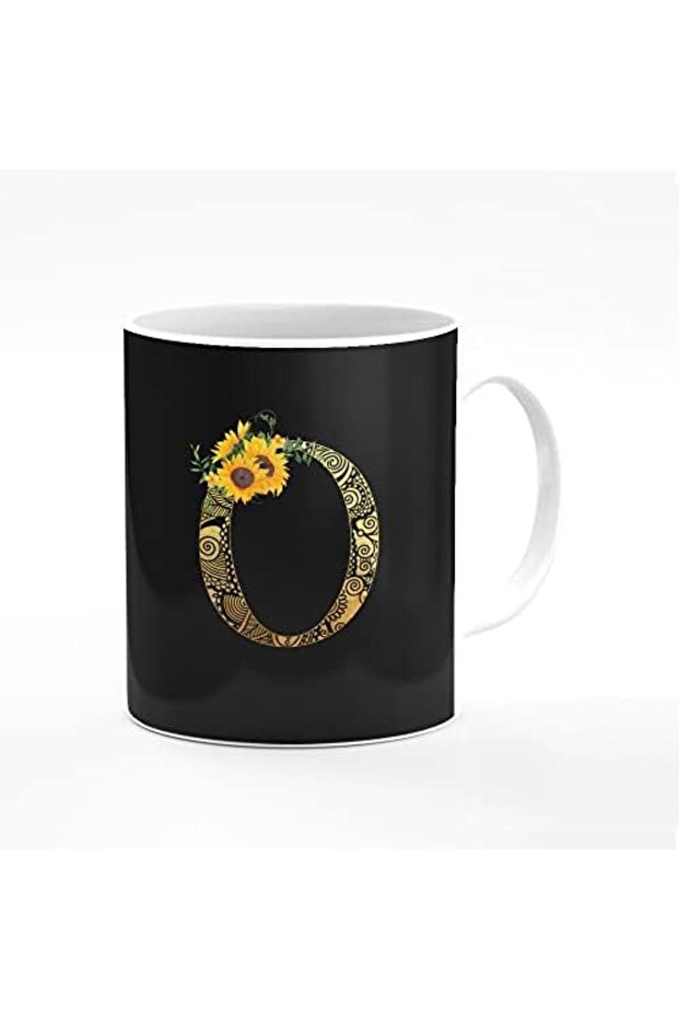 Designer Printed Coffee Mug 11oz Ceramic Personalised Gift Mugs Cup - Custom Monogram Init