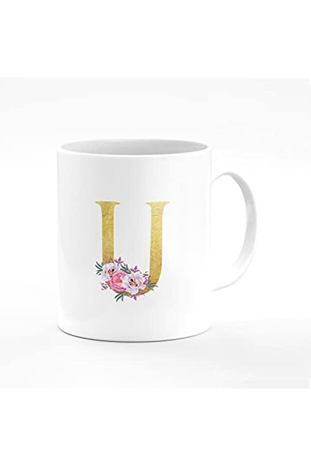 Designer Printed Coffee Mug 11oz Ceramic Personalised Gift Mugs Cup - Custom Monogram Init
