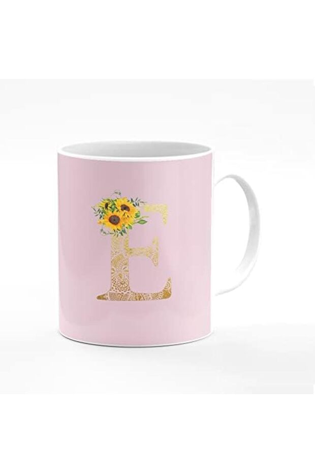 Designer Printed Coffee Mug 11oz Ceramic Personalised Gift Mugs Cup - Custom Monogram Init