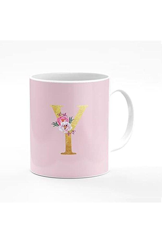 Designer Printed Coffee Mug 11oz Ceramic Personalised Gift Mugs Cup - Custom Monogram Init