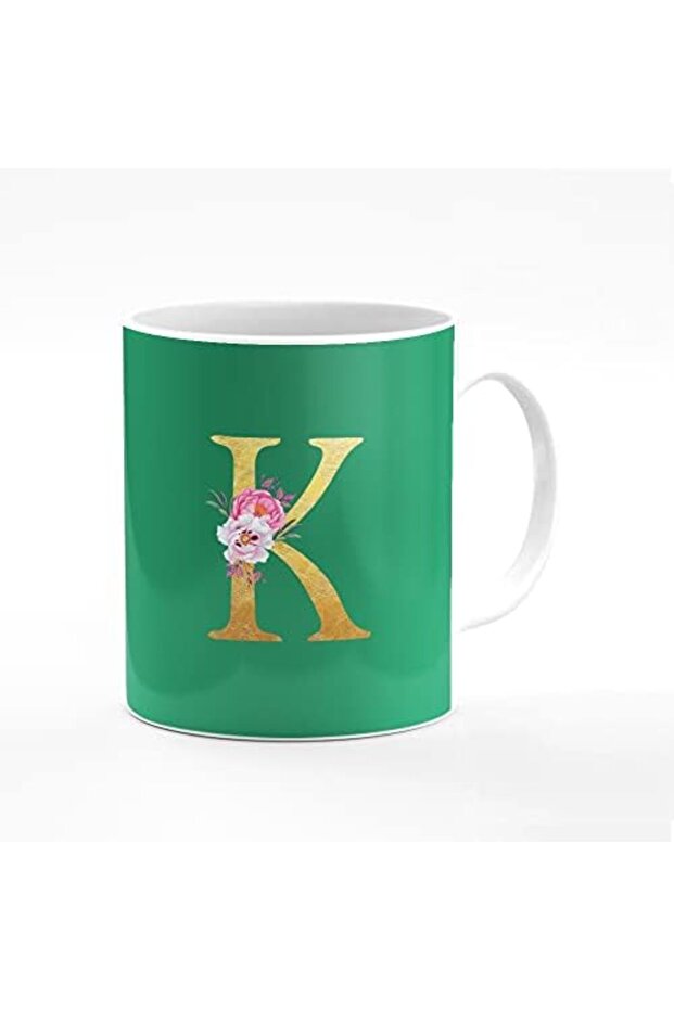 Designer Printed Coffee Mug 11oz Ceramic Personalised Gift Mugs Cup -Custom Monogram Initi