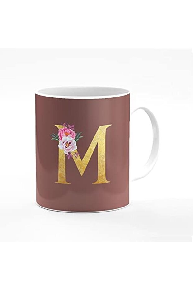 Designer Printed Coffee Mug 11oz Ceramic Personalised Gift Mugs Cup - Custom Monogram Init