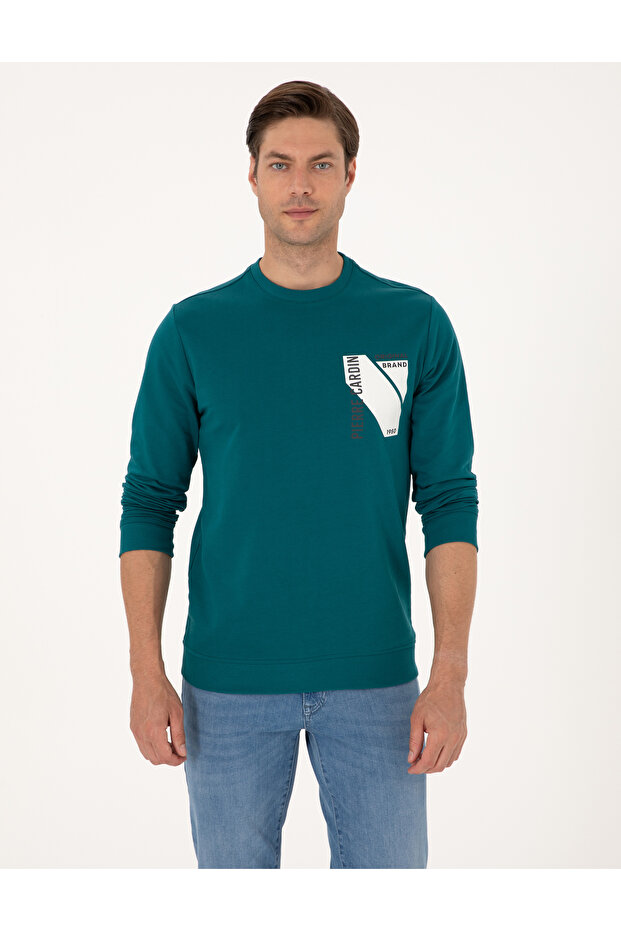 Zümrüt Regular Fit Crew Neck Sweatshirt 50317750-Vr055