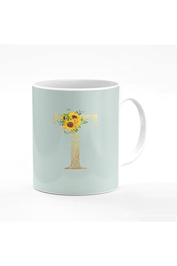 Designer Printed Coffee Mug 11oz Ceramic Personalised Gift Mugs Cup - Custom Monogram Init