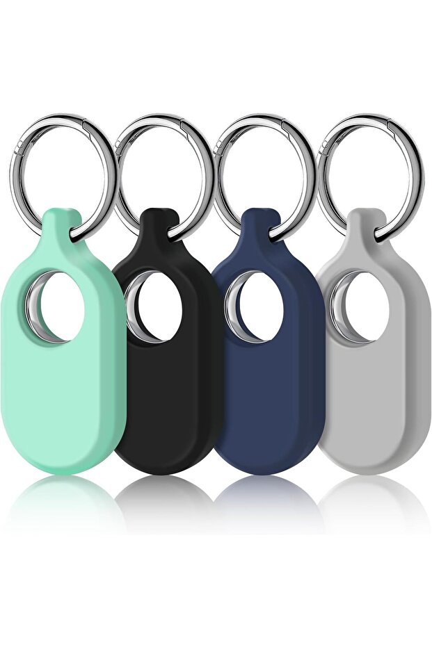 حافظة LETREEN Smarttag2، 4 قطع من سلسلة مفاتيح السيليكون