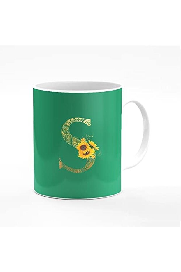 Designer Printed Coffee Mug 11oz Ceramic Personalised Gift Mugs Cup - Custom Monogram Init