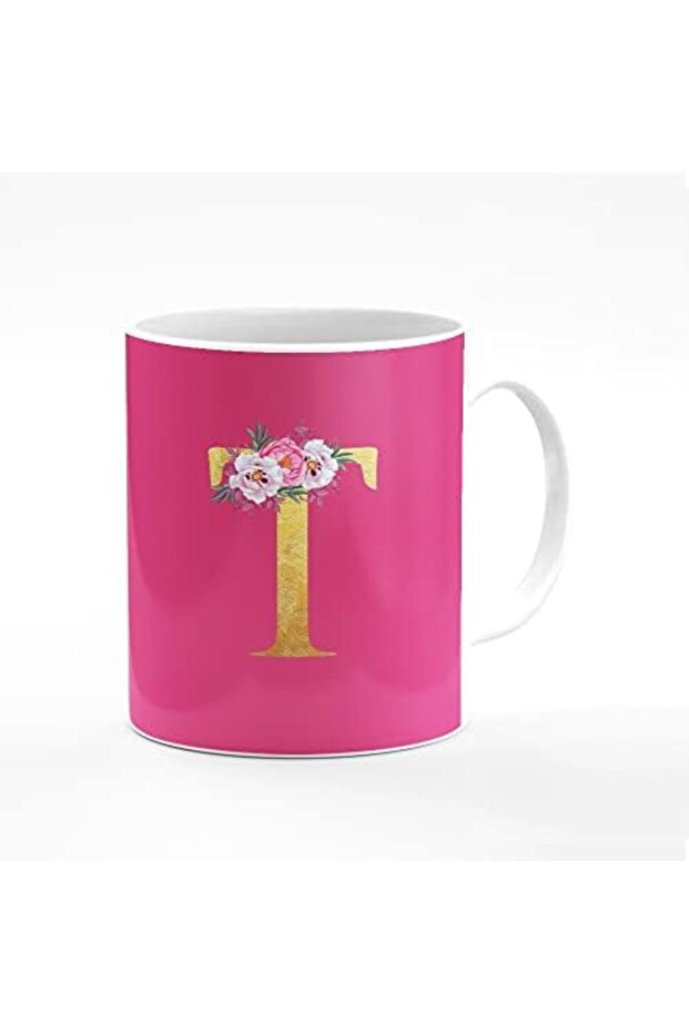 Designer Printed Coffee Mug 11oz Ceramic Personalised Gift Mugs Cup - Custom Monogram Init