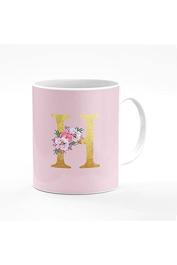 Designer Printed Coffee Mug 11oz Ceramic Personalised Gift Mugs Cup - Custom Monogram Init