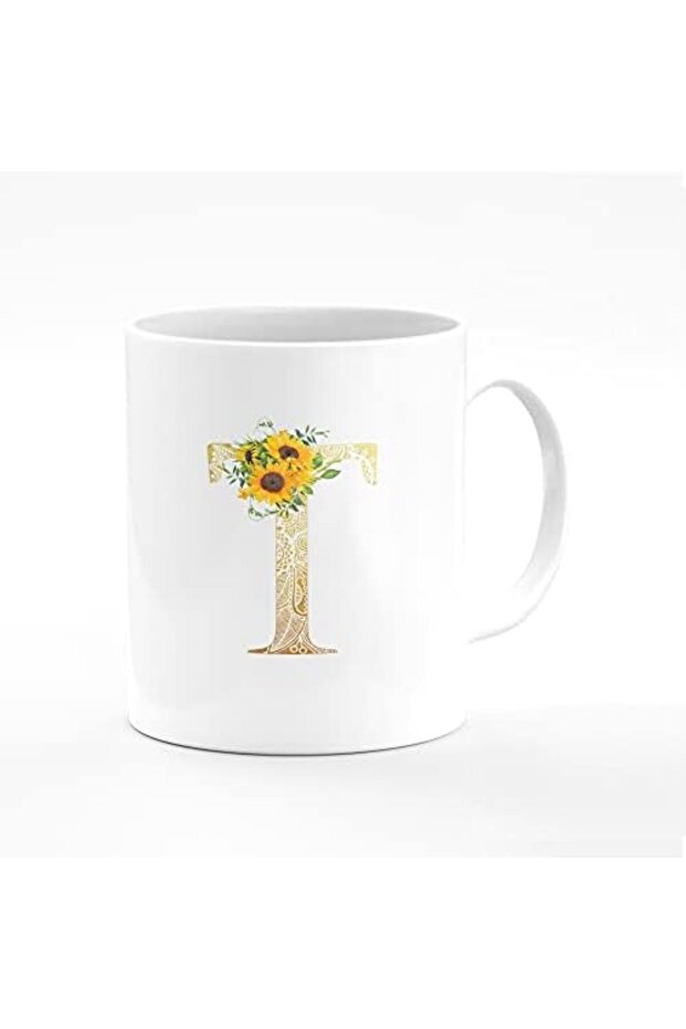 Designer Printed Coffee Mug 11oz Ceramic Personalised Gift Mugs Cup - Custom Monogram Init