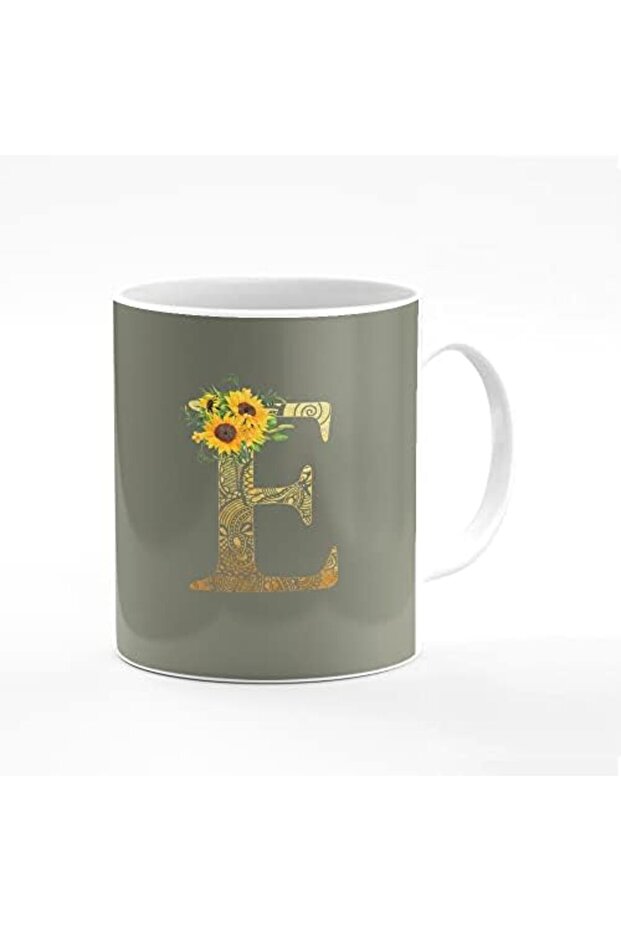 Designer Printed Coffee Mug 11oz Ceramic Personalised Gift Mugs Cup - Custom Monogram Init