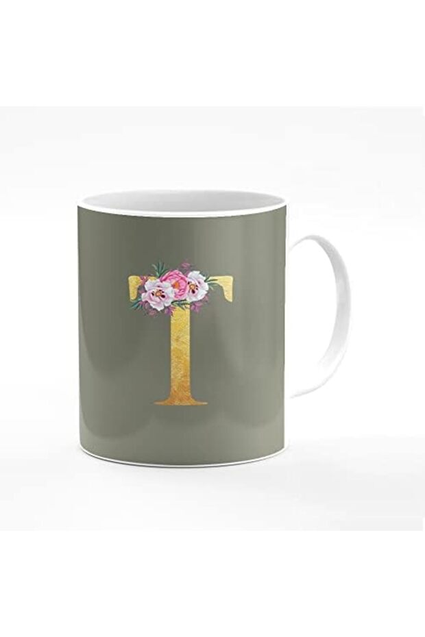 Designer Printed Coffee Mug 11oz Ceramic Personalised Gift Mugs Cup - Custom Monogram Init