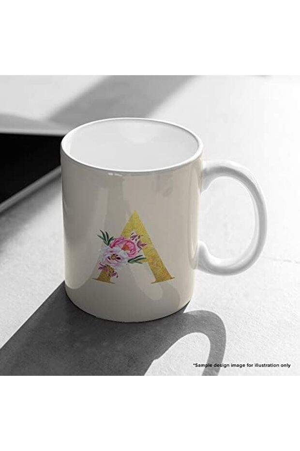 كوب قهوة مطبوع عليه تصميم خاص، 11 أونصة، أكواب هدايا خزفية مخصصة - أحرف أولية مخصصة - 7