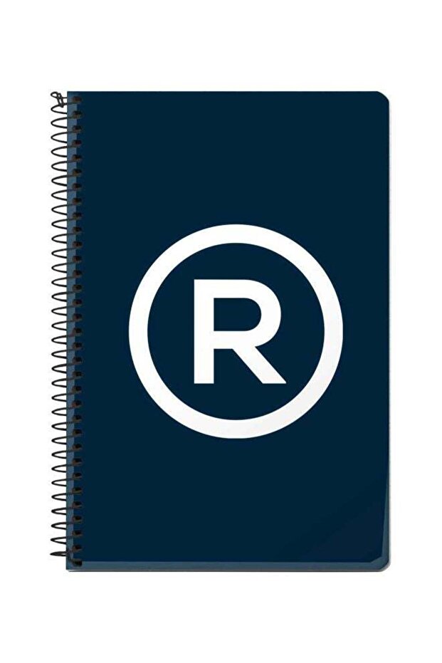 A5 Registered Printed Spiral Bound Notebook Blue/White