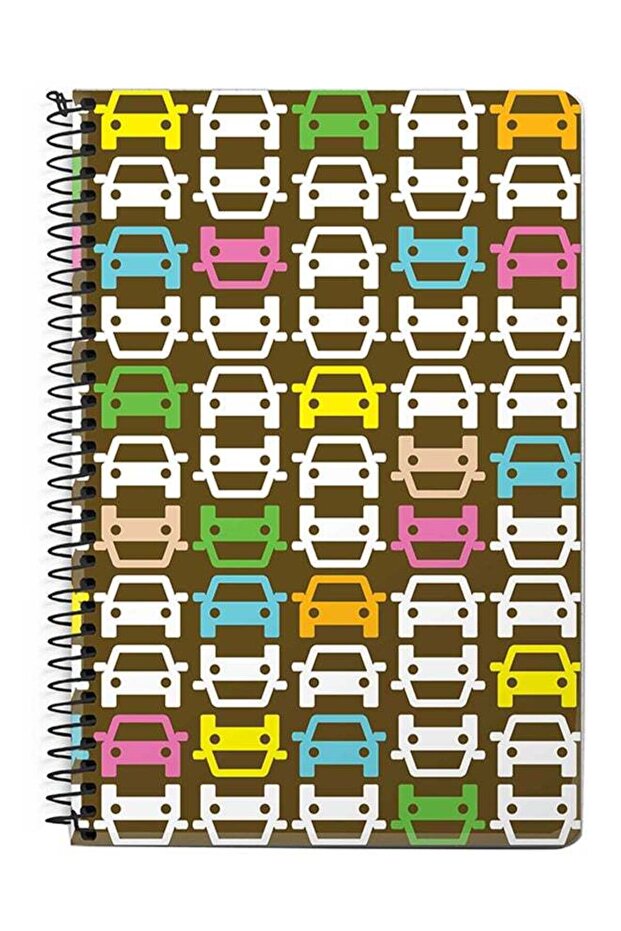 Rush Hour A5 Spiral Notebook Brown/White