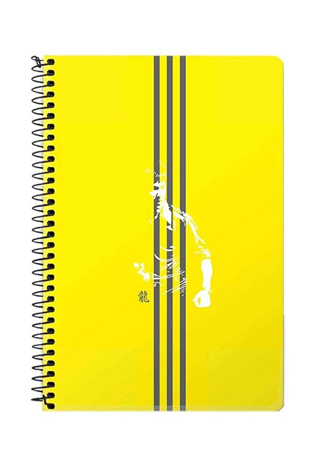دفتر ملاحظات حلزوني A5 من Fighter - Bruce Lee باللون الأصفر - 1