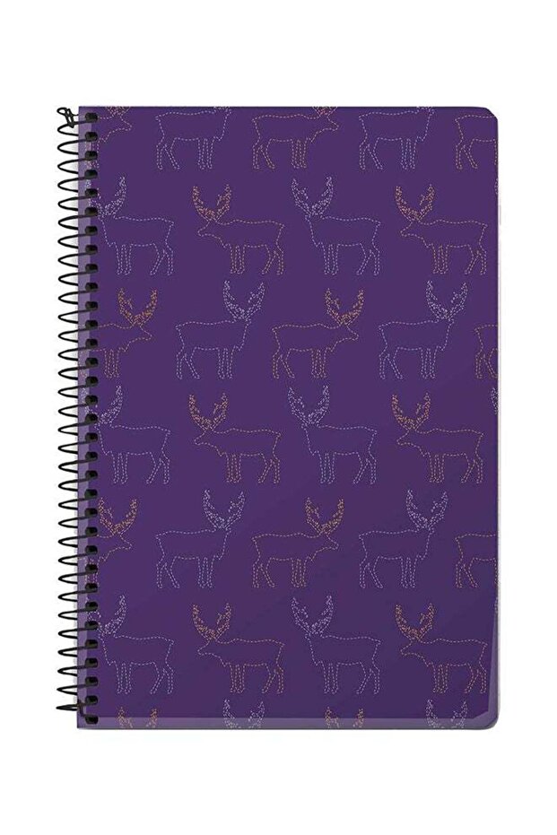 دفتر ملاحظات حلزوني A5 باللون الأرجواني - 1