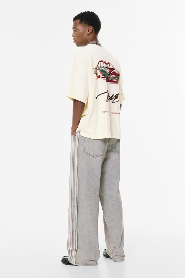 Araba grafikli t-shirt - 3