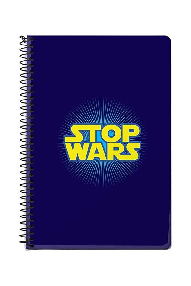 دفتر ملاحظات حلزوني A5 من Stop Wars باللون الأزرق - 1