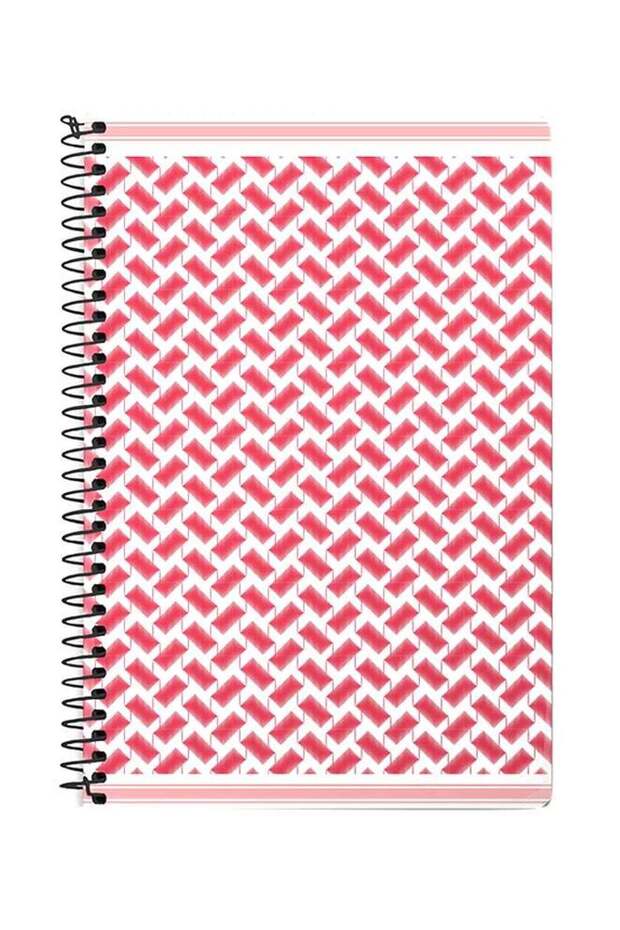 Shemag A5 Spiral Notebook Red/White