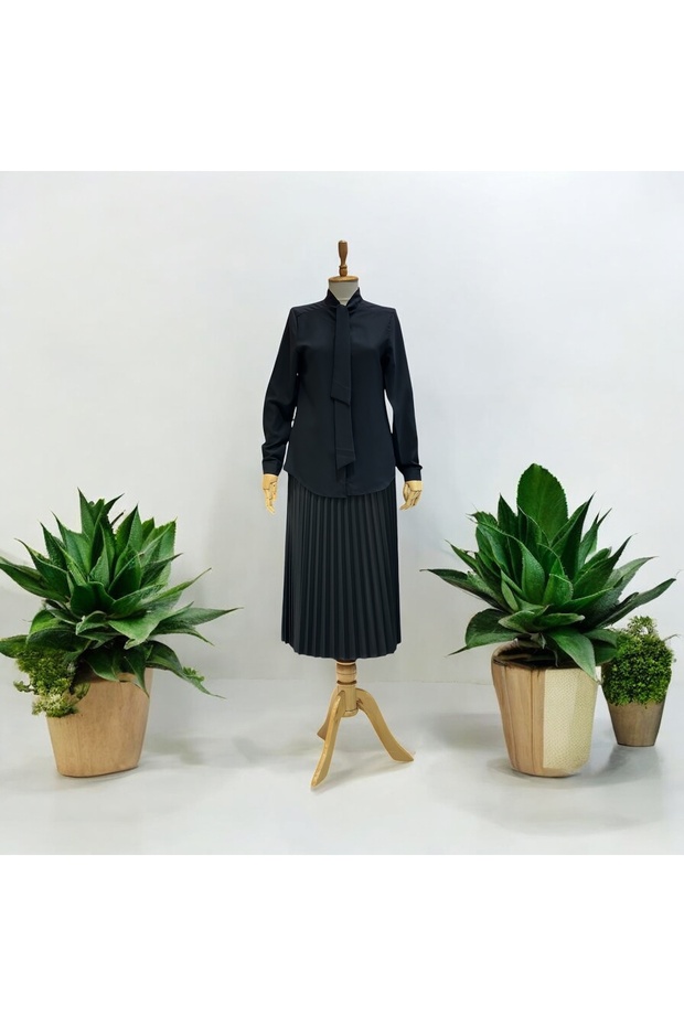 Kravatlı Kısa Gömlek - 1