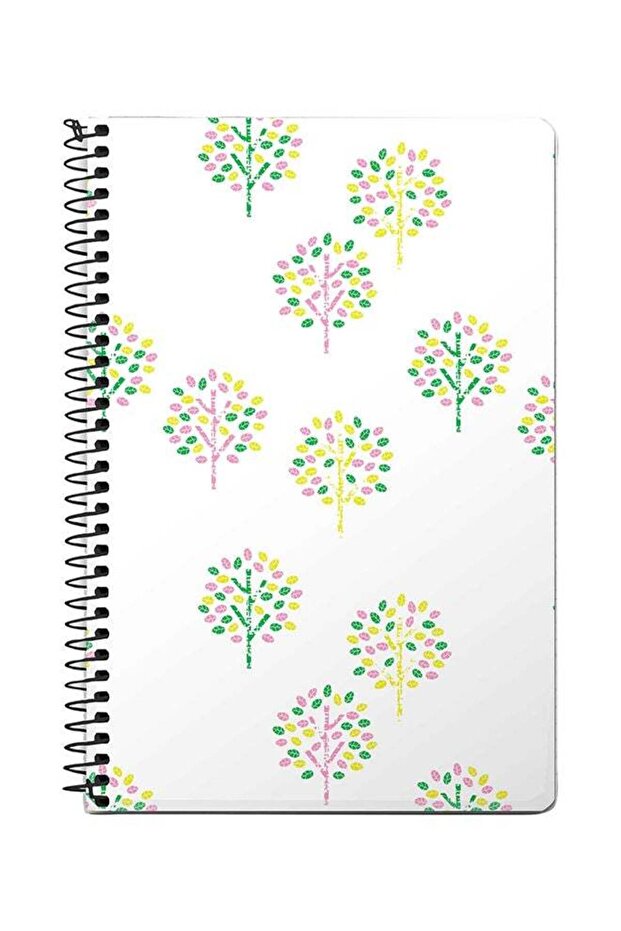 Summer Spring A5 Spiral Notebook White/Green - 1