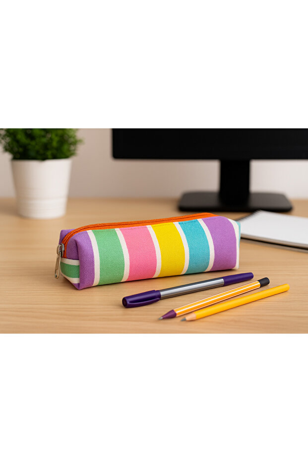 Colorful Printed Cotton Fabric Pen Holder