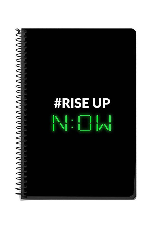 Rise Up A5 Spiral Notebook Black