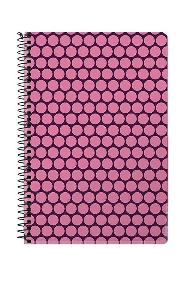 Purple Honeycombs A5 Spiral Notebook Pink