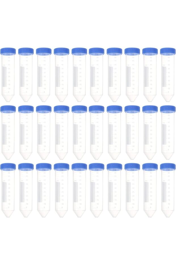 Centrifuge Tubes 50mL Conical Test Tube Sterile Plastic Test Tubes with Screw Cap, 150 Pcs