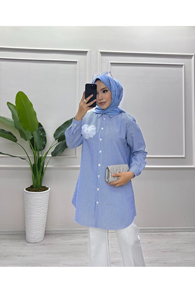 PAPATYA DETAYLI TUNİK - 4