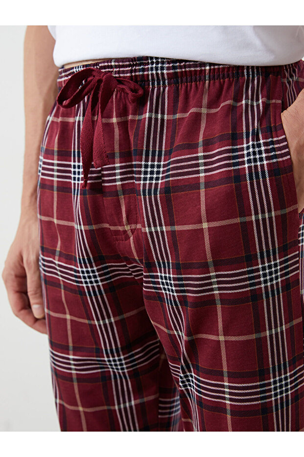 Standart Kalıp Ekose Erkek Pijama Alt - 3