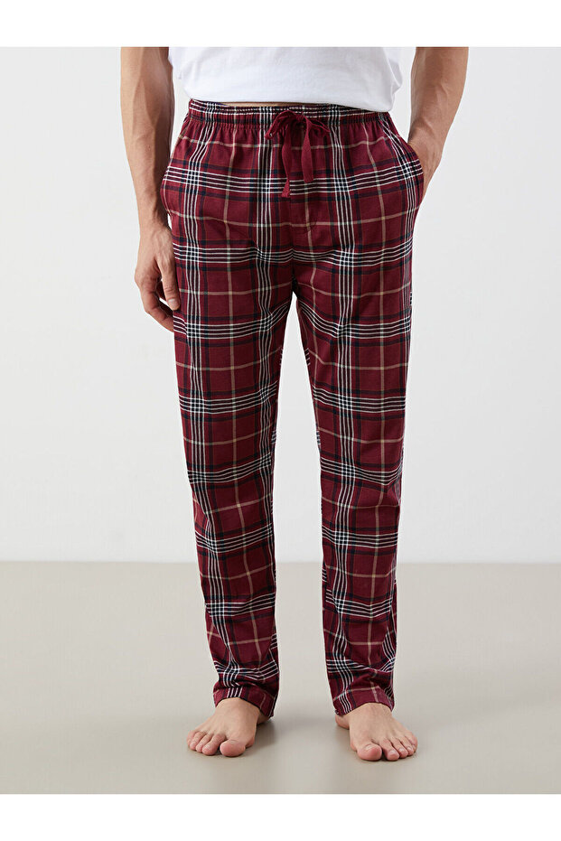 Standart Kalıp Ekose Erkek Pijama Alt - 2