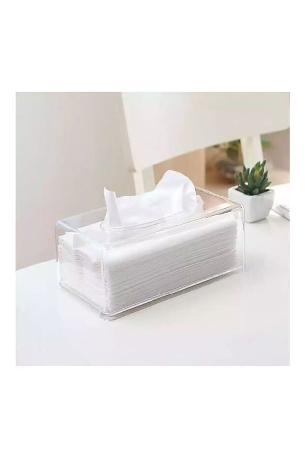 حامل مناديل أكريليك شفاف - 1