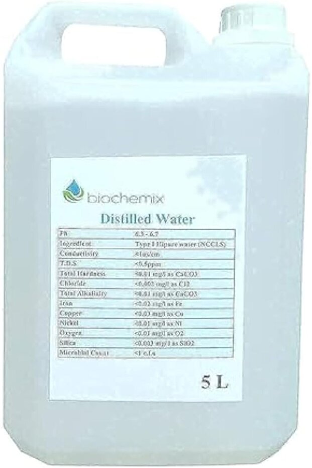 BioChemixHIPURE Distilled Water 5000ml