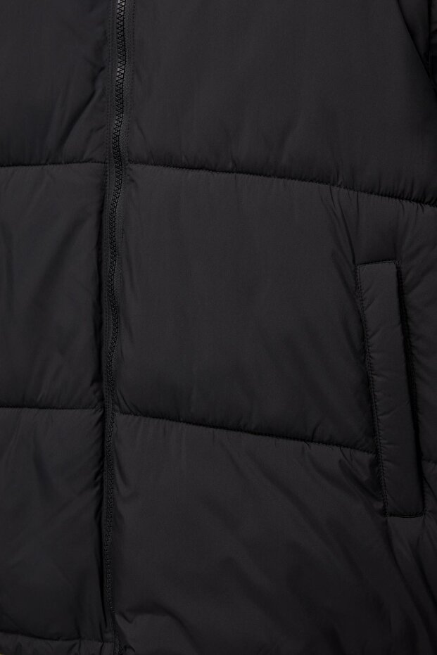 Kapüşonlu Dolgulu Ceket - 7