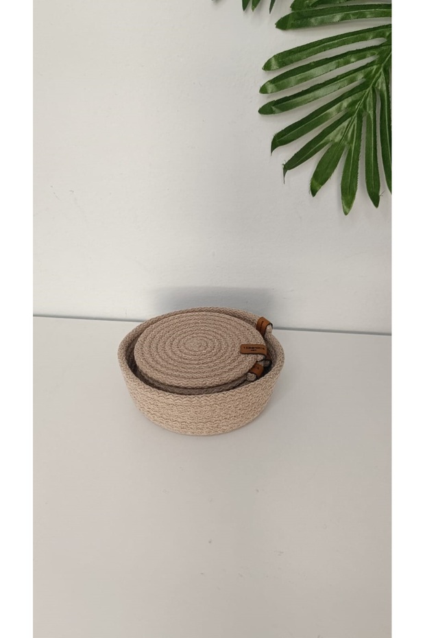 Coasters Beige Cotton / Handmade