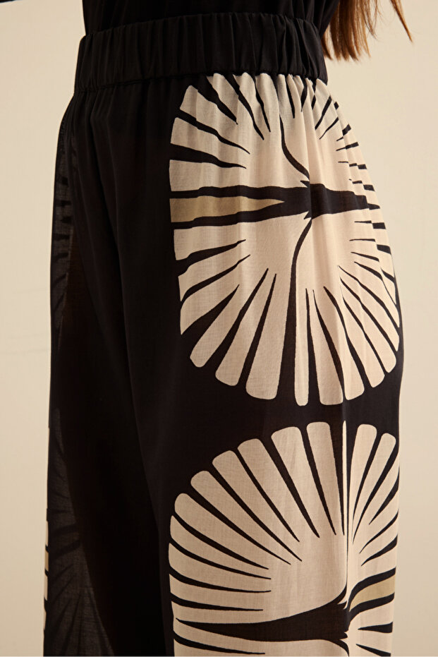 بنطلون صيفي قطني منقوش هندسيًا - 6