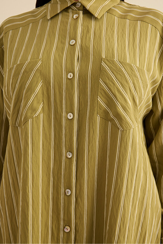 Çizgili Viscon Tunik - 5