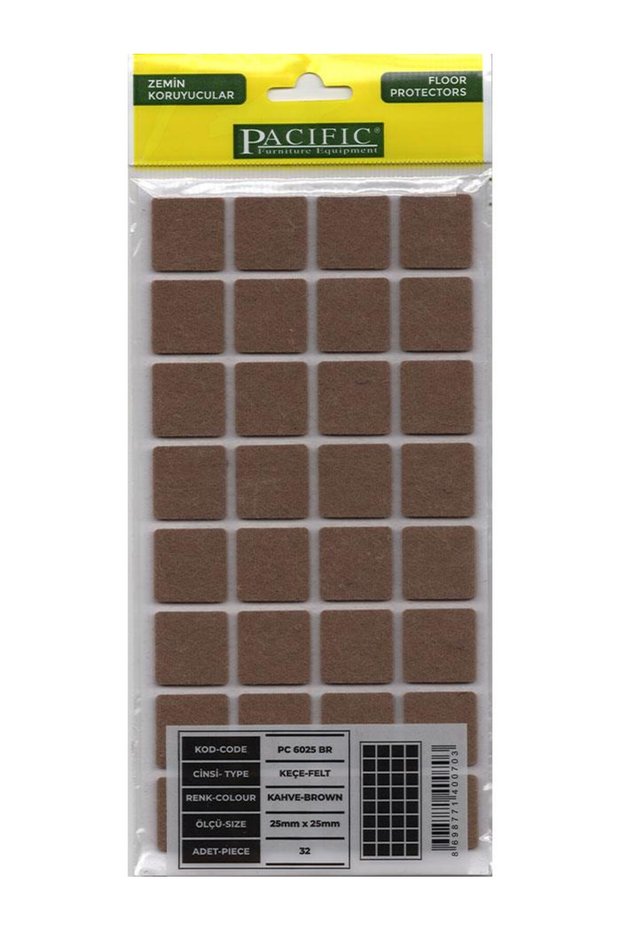 Adhesive Felt Furniture Floor Protector Anti-Sound Felt - 25*25 (4 Color Options) 32 Pcs of Felt