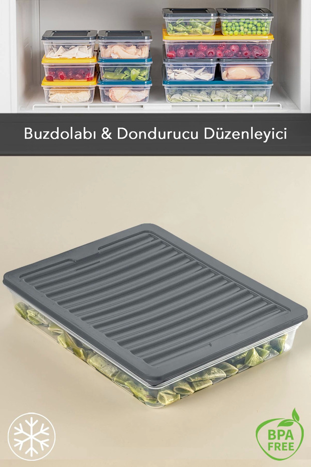 Microwave Compatible Storage Container Food Container Anthracite 1 X 2400ml - 1