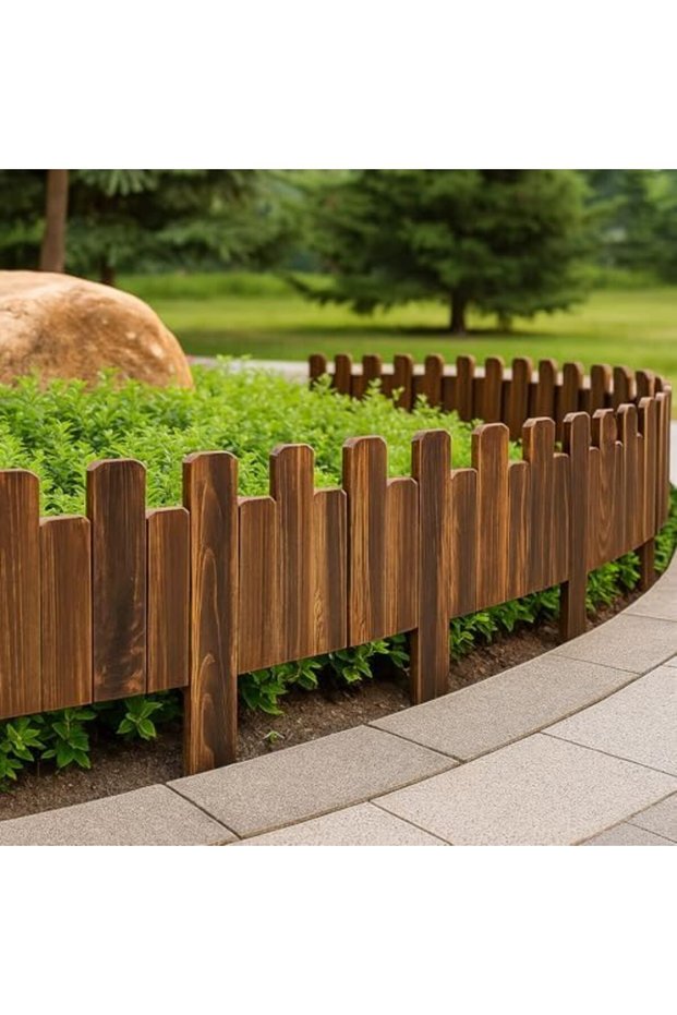 FFD Garden Fence Wooden Garden Border Garden Edging Panels for Outdoor