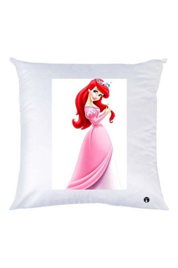 Disney Princess Printed Throw Pillow White/Pink/Red 30x30cm