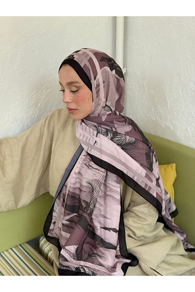 شال لينا بنمط النخيل - 1