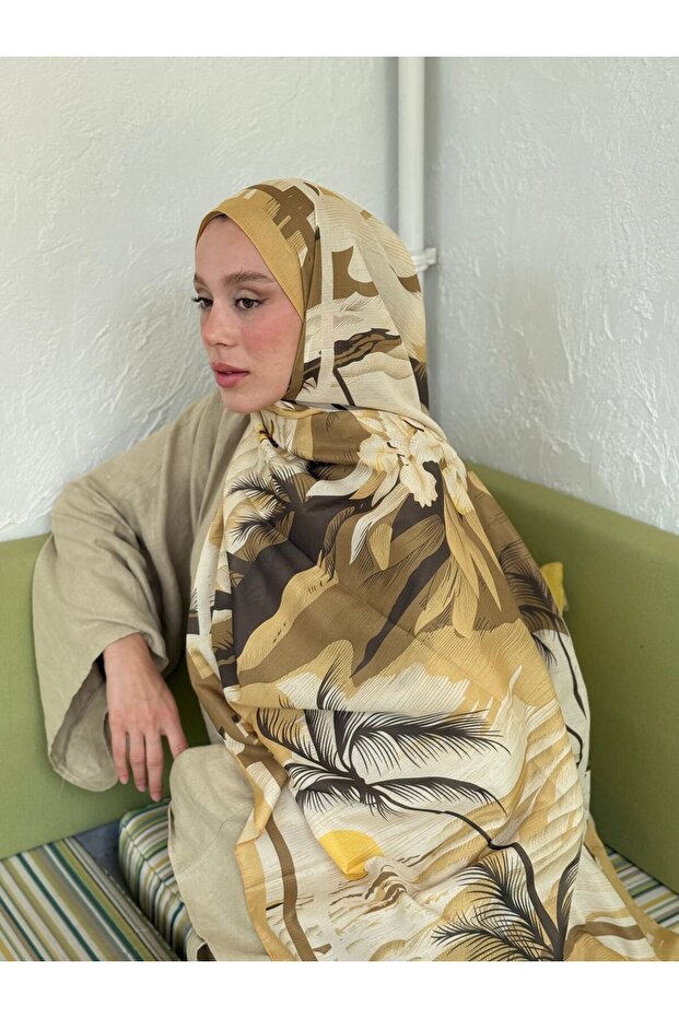 شال لينا بنمط النخيل - 3